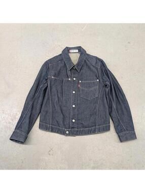 Levis Engineered Jeans Snap Button Denim Trucker Jacket